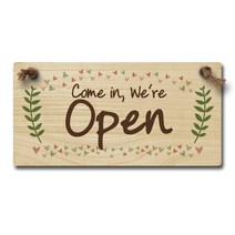 레트로 양면 우드 안내판 WOC-024, 1개, OPEN/CLOSED