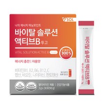 VSOL 바이탈솔루션 액티브B 투고 비타민B 3g x 30p, 90g, 1개