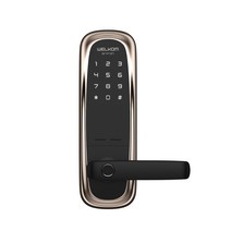 웰콤 그립온 무타공 지문인식 도어락 WM-650B