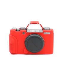 FUJIFILM X-T100 카메라 실리콘 바디보호용 케이스 레드, 1개