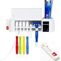 에코지우 벽걸이 칫솔건조기 HD-603W + 닥터크리너 USB건전지겸용 휴대용 칫솔살균기 BIO-301, 화이트(건조기), 화이트팬더(휴대용), HD-603W(건조기), BIO-301(휴대용)