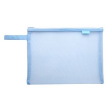 오저씨 A4 투명 단일 레이어 필통 가방, Blue, 1개