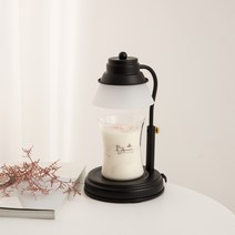 캔들백화점 높낮이 조절 워머 + 소이 디자인 캔들 화이트머스크 300ml 세트, 블랙(워머)