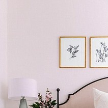 홈앤데코 포근한 느낌의 풀발린 셀프용 포인트 합지 벽지, 6795-2 핑크계열