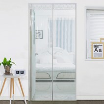 다샵 현관 방문형 방풍 바람막이 커튼 투명 100 x 210 cm + 찍찍이 테이프 6p + 오픈 고정자석 4p 랜덤발송 세트, 1세트