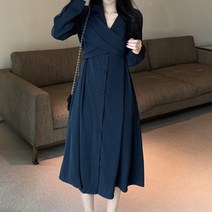 페이퍼먼츠 유니크 내추럴 사이드 랩 원피스 00757