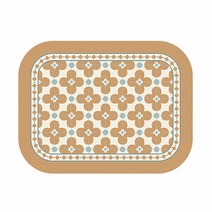 주방 빈티지 방수 식탁 매트, 06, 45 x 30 cm