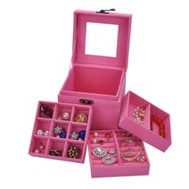 하이어데코 엔틱 보석함 주얼리 보관함 12 x 12 cm 연핑크, 1개