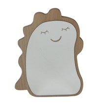 나무 탁상 화장 거울 공룡, 우드