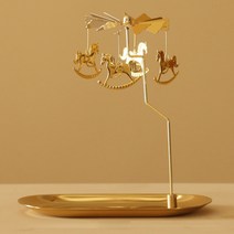 회전 모빌 금장 캔들 인센스스틱 홀더 트레이, 06 Q 회전 목마