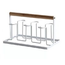 와이엠제이 낮은 스탠드 주방 컵걸이, 화이트, 1개