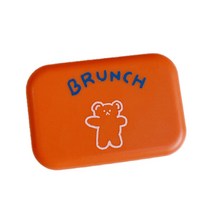 브랜드미 귀여운 곰 렌즈케이스, 오렌지 베어, 1개