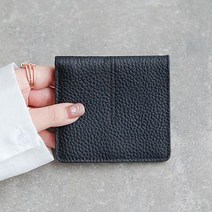 비올레따젬마 가죽 초 슬림 지폐 미니 반지갑