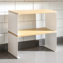 블루선 원목 콘솔 정리 선반 2단, 혼합색상, 1개