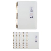 OXFORD 밀크PP 스프링 줄노트 A5, 혼합색상, 6개