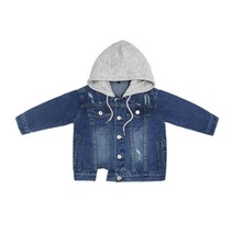 트리베어 아동용 데님 후드 청자켓