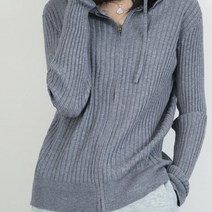 골지 니트 데일리 후드집업 lkf21373