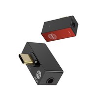 Audirect USB DAC 아톰2 MQA지원 이어폰젠더, 블랙 + 레드