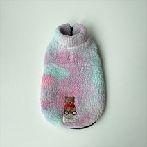 바이담수미 강아지 지퍼포인트 후리스, 핑크