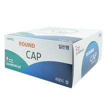 가드웨어 일회용 라운드캡 100p, 화이트, 100개