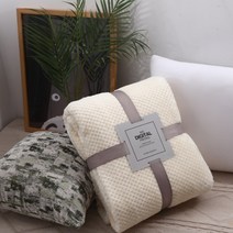 오브민 와플패턴 극세사 담요