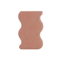 어뮤즈하우스 휴대용 물결모양 탁상거울 70 x 109 x 5 mm, 핑크