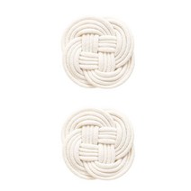 대한몰 빈티지 뜨개 트위스트 티 코스터 COS-32 2p, 화이트