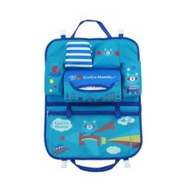 졸리베이비 차량용 캐릭터 주머니 킥매트 캠핑가방, 블루곰돌이, 1개