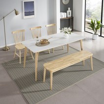 로드퍼니처 선데이 세라믹 식탁세트 6인용 방문설치, 화이트