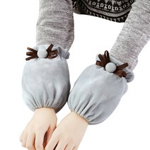 윈윈컴퍼니 날개 토끼귀 미들 작업용 팔토시 2p YT_RC2952, 리본그레이