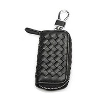 에이치콥 스마트 키 케이스 홀더 체크 가죽, 블랙