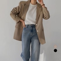 바블링브룩 여성용 클래식 블레이저 오버핏 자켓