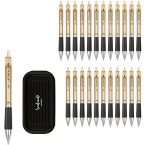 자바펜 제트라인M biz 볼펜 1.0mm 24p + 펜트레이 세트, 골드(볼펜), 랜덤발송(펜트레이), 1세트