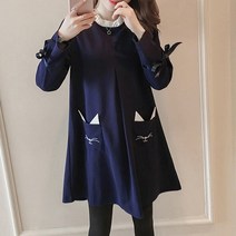 루나글램 프릴 칼라 큐티 캣 임산부 원피스
