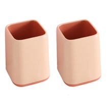 생각나래 다용도 투톤 펜홀더, 살구 + 오렌지, 2개
