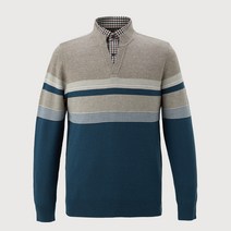 인디안 남성용 한기장 이중에리 카라넥 니트 MITBPYS1111