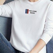 마켓A 남성용 영문 레터링 면 긴팔 티셔츠