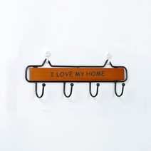 써니코스트 아이러브홈 나무 벽걸이 4후크, 우드, 1개