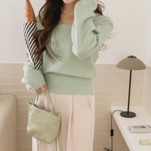 린다샵 여성용 캐시미어 스퀘어넥 파스텔 니트 NT3568K21