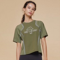 라푸마 여성용 AIR LIGHT 우븐 져지 하이브리드 반팔 티셔츠 LLTS1C511