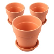 미미네가든 빈티지 토분 화분 + 받침 3세트, 베이지