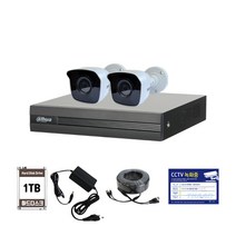 싸드 FULL HD 200만 화소 DVR 실내외 적외선 CCTV   카메라 2p 자가설치 패키지, 1개, PK210402B