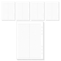 워너디스 A5 6공 기본 리필 속지 내지 모눈 2분할 노트 5세트, 20매