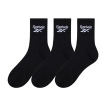 리복 에센셜 미들삭스 3족, 블랙