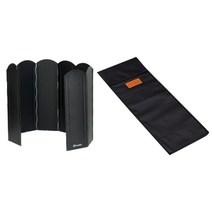 다니고 캠핑 분체도장 8단 접이식 버너 바람막이 B127 대형   전용 파우치, 1개, 블랙