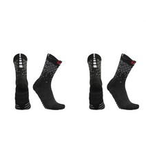 SNF 하이 두툼한 스포츠 농구 양말 2켤레, 01 검은색