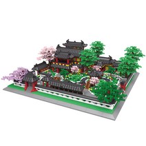 프랜디 나노블럭 랜드마크 대형 건축물 오리엔탈 가든 SM9933, 혼합색상