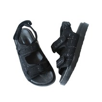 벨라노이 여성용 트위드 벨크로 캐주얼 통굽 샌들 2cm