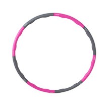 핏분 다이어트 지압 조립식 훌라후프, 1.2kg, 핑크 + 그레이