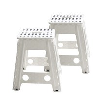 가쯔 다용도 콤팩트 스툴 접이식 의자 XL 2p, 화이트